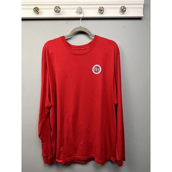 Fish Hippie Cotton Long Sleeve Tee Mens XL Red Sufficient Transportation Graphic - Picture 1 of 7